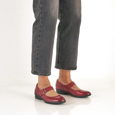 Collette Red Burnished Nubuck
