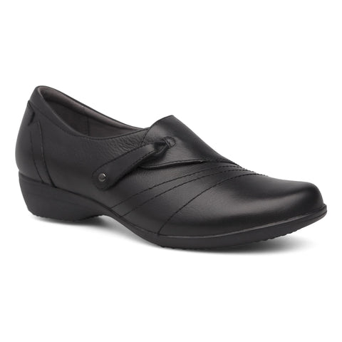 Franny Wide Black Leather