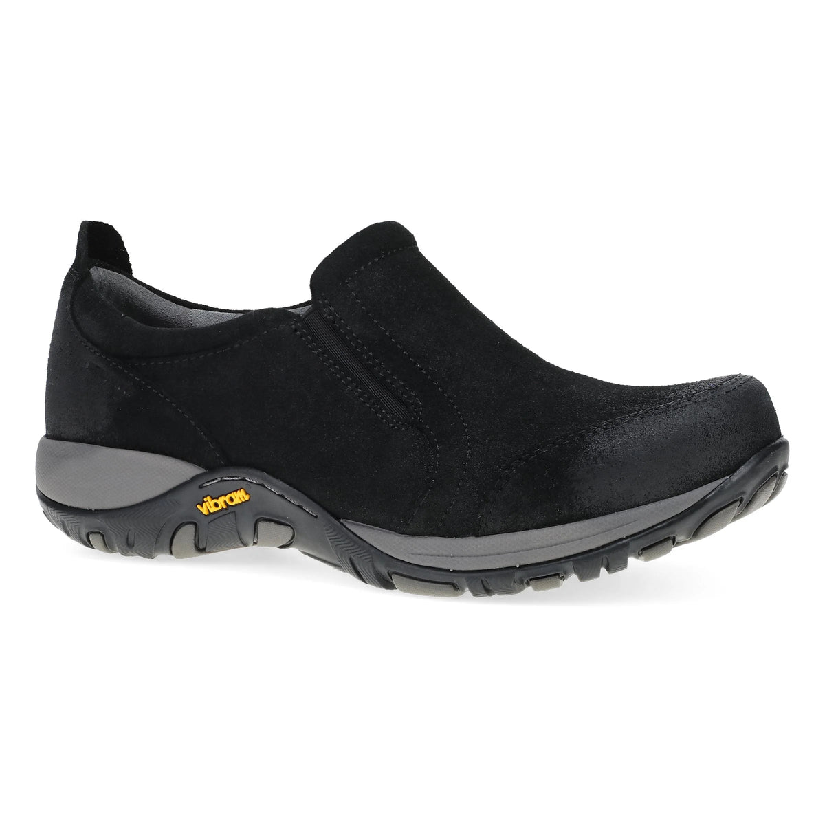 Pippy Wide Black Waterproof Burnished Suede