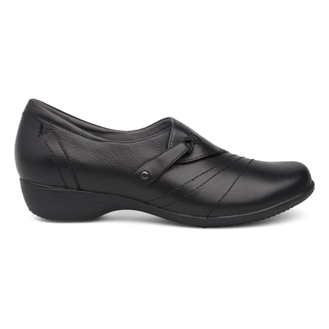 Franny Wide Black Leather