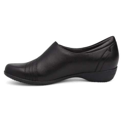 Franny Wide Black Leather