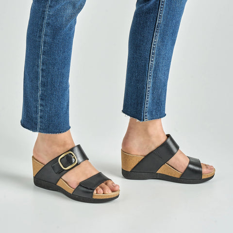 Shannon Black Burnished Nappa