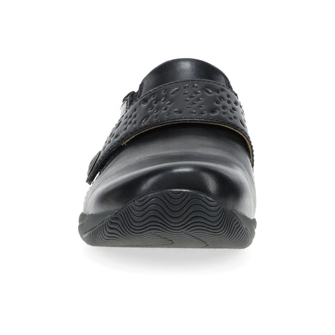 Sallie Wide Black Waxy Burnished