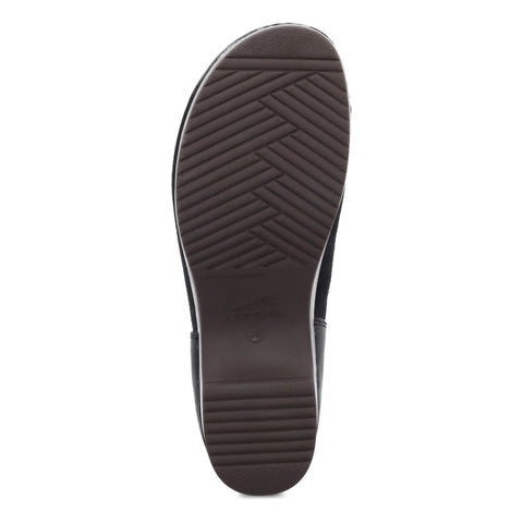Brenna Black Burnished Suede