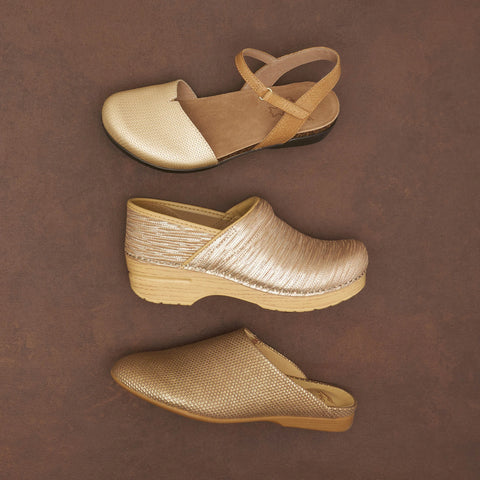 Lysa Mink/Gold Leather