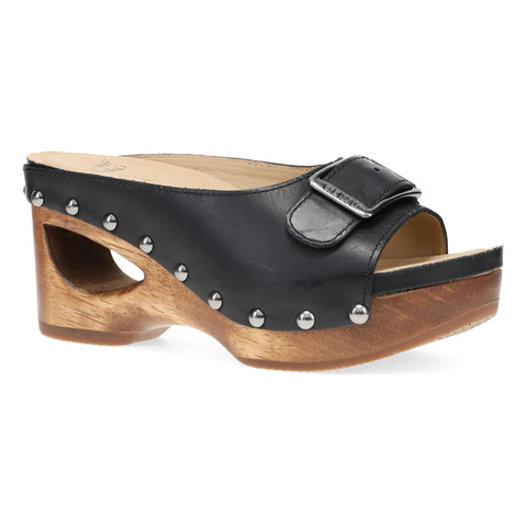 Adeline Black Calf Wood