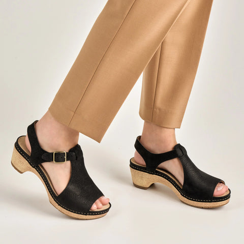 Laverne Black Milled Nubuck